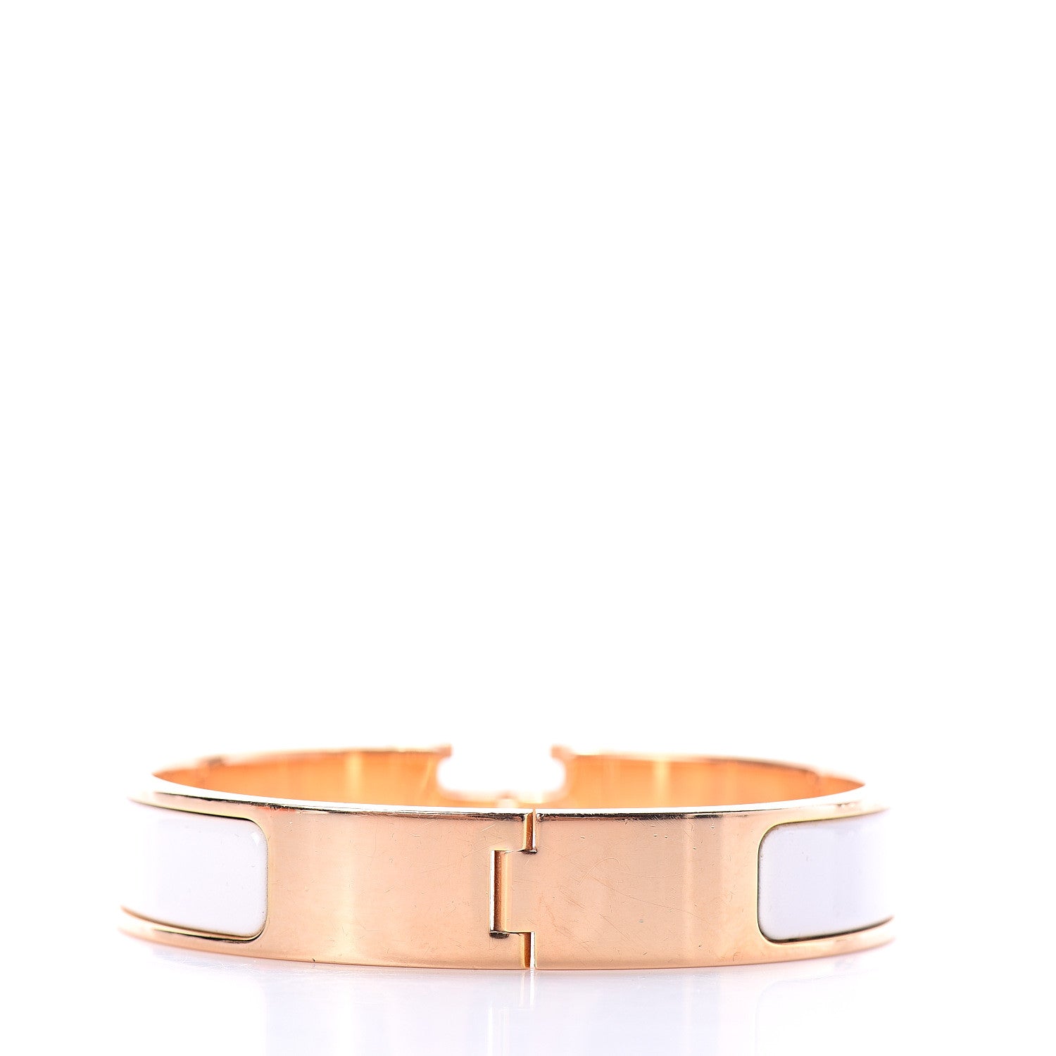Hermes Enamel Narrow Clic Clac H Bracelet PM White 2 of 3