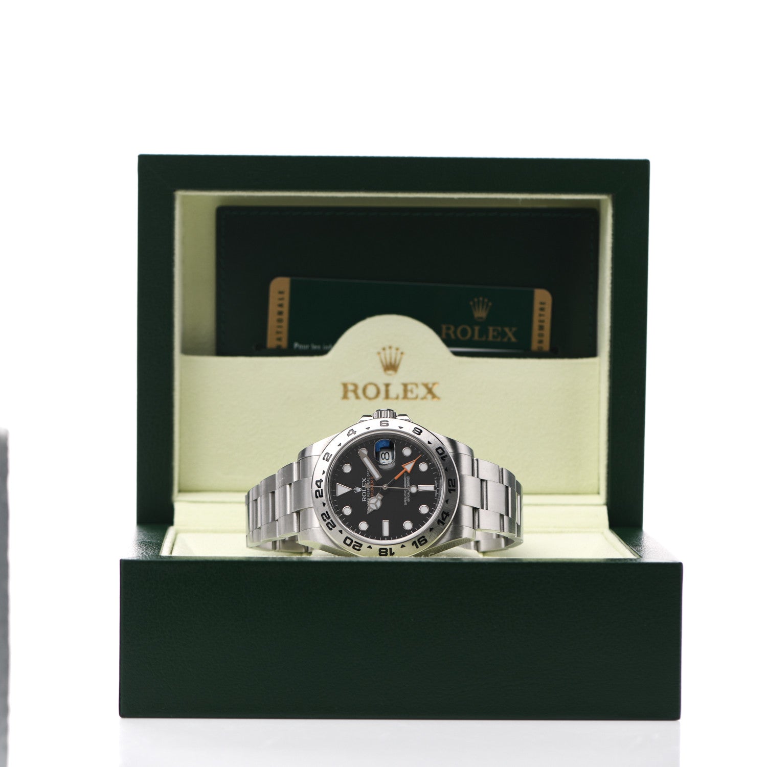 Rolex Stainless Steel 42mm Oyster Perpetual Date Explorer II Watch Black 216570 5 of 5