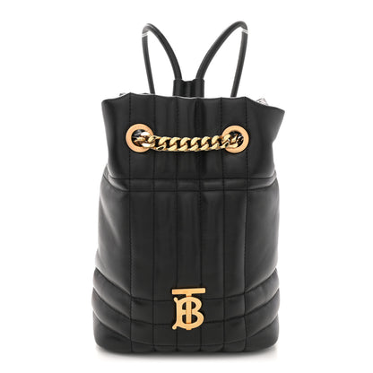Burberry Lambskin Quilted Mini Lola Backpack Black 1 of 9