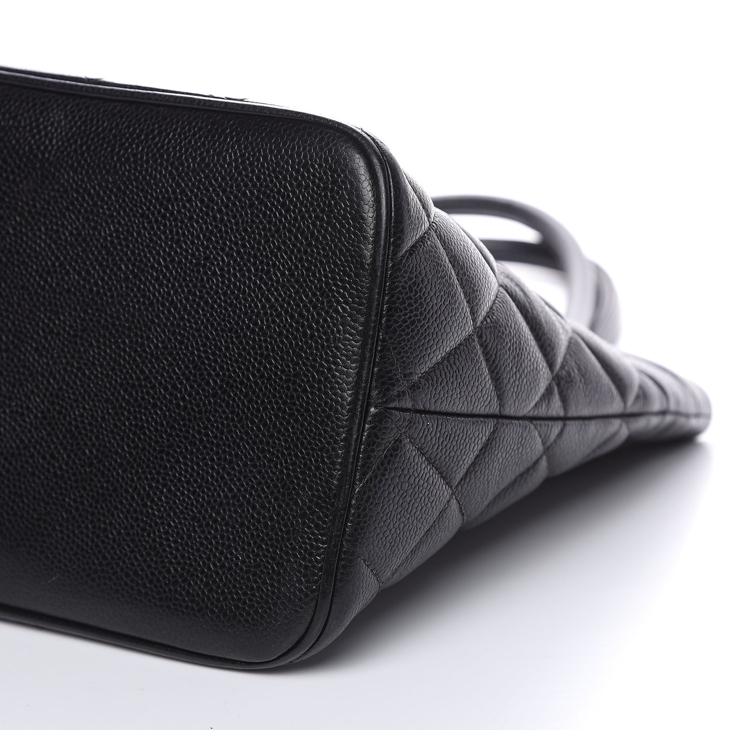 Caviar Quilted Medallion Tote Black