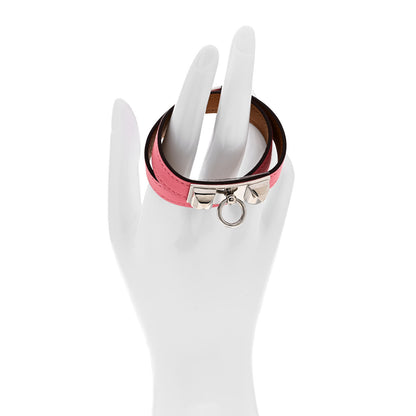 Hermes Swift Rivale Double Tour Bracelet S Rose Azalee 2 of 7