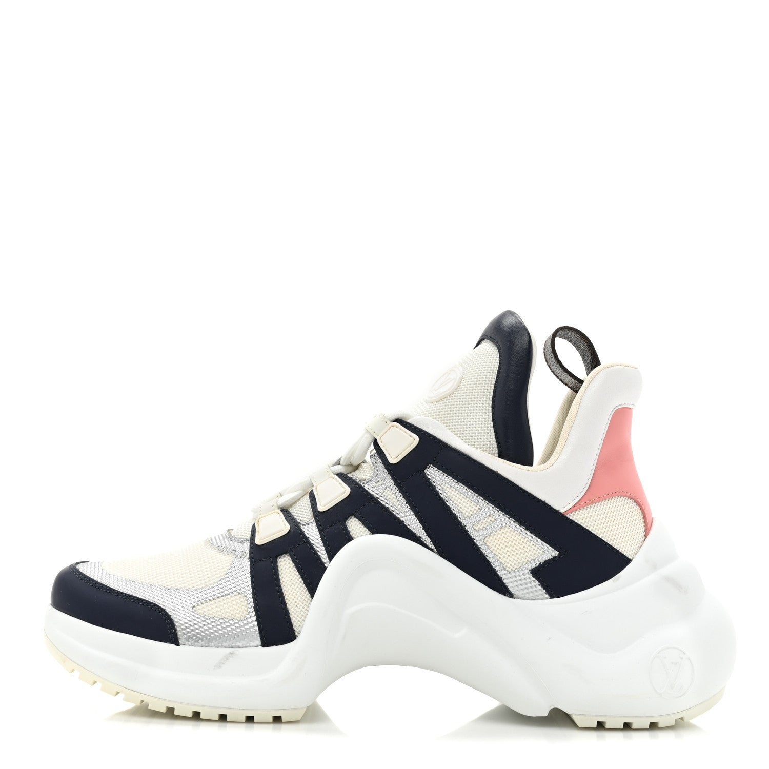 Louis Vuitton Calfskin Technical Nylon LV Archlight Sneaker 42 White Blue Pink 1 of 10