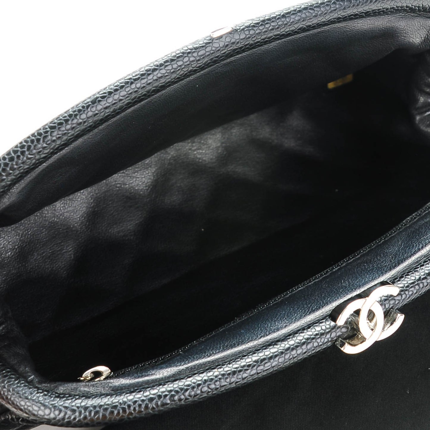 Caviar Quilted Timeless Clutch Black