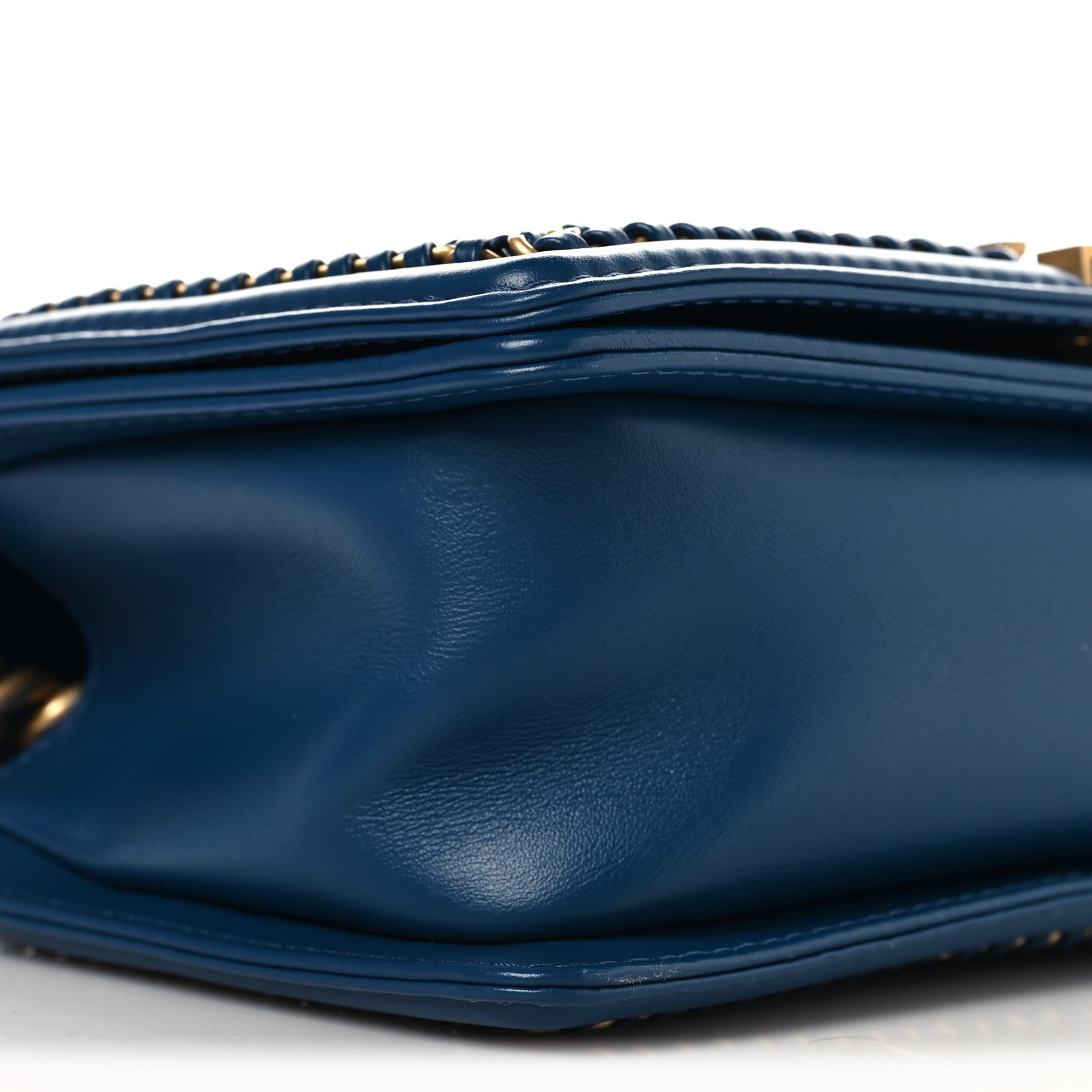 Chanel Calfskin Quilted Medium Boy Top Handle Flap Blue 9 of 10