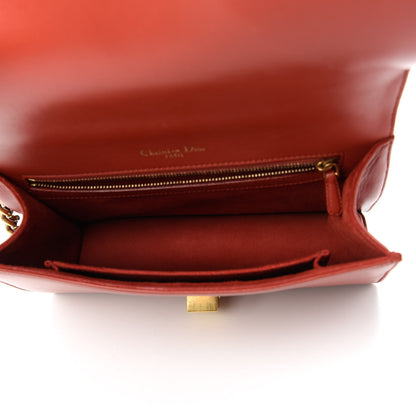 Christian Dior Calfskin Studded Medium Diorama Flap Bag Red 5 of 11
