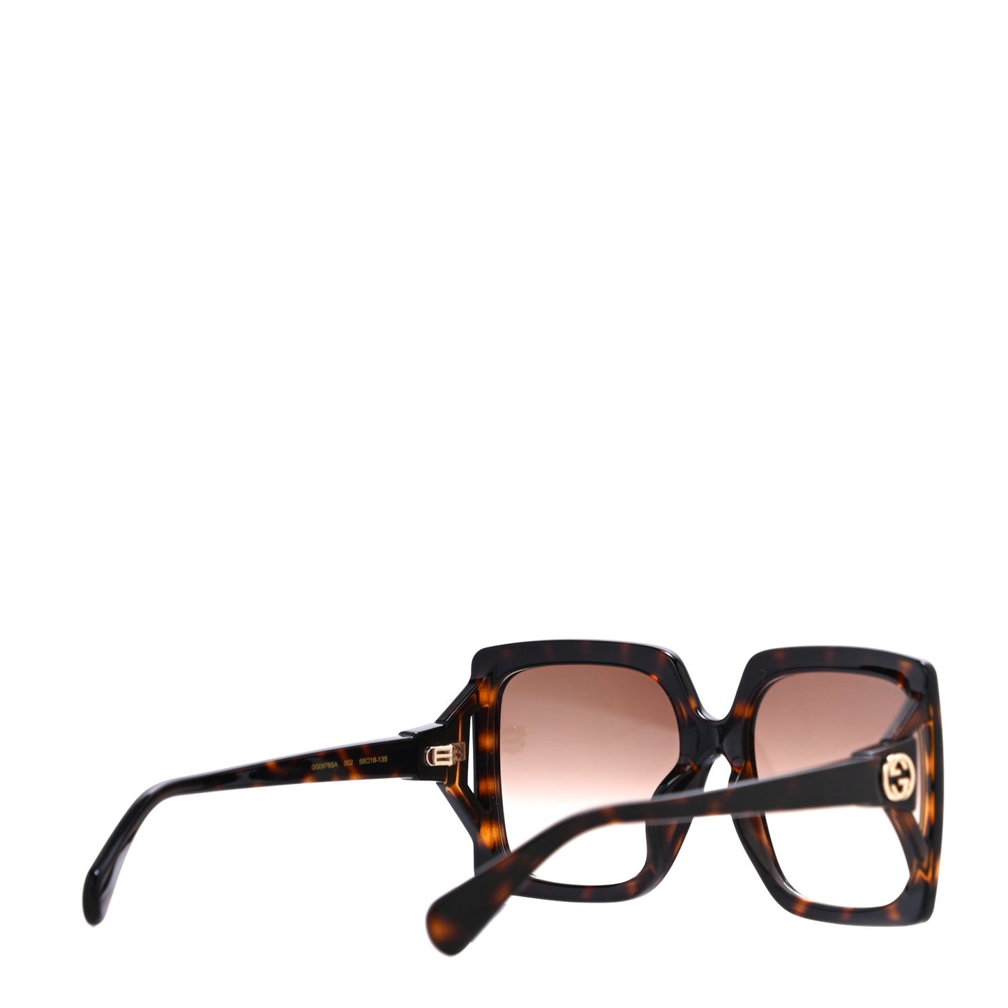 Acetate Square Frame Sunglasses GG0876SA Tortoise