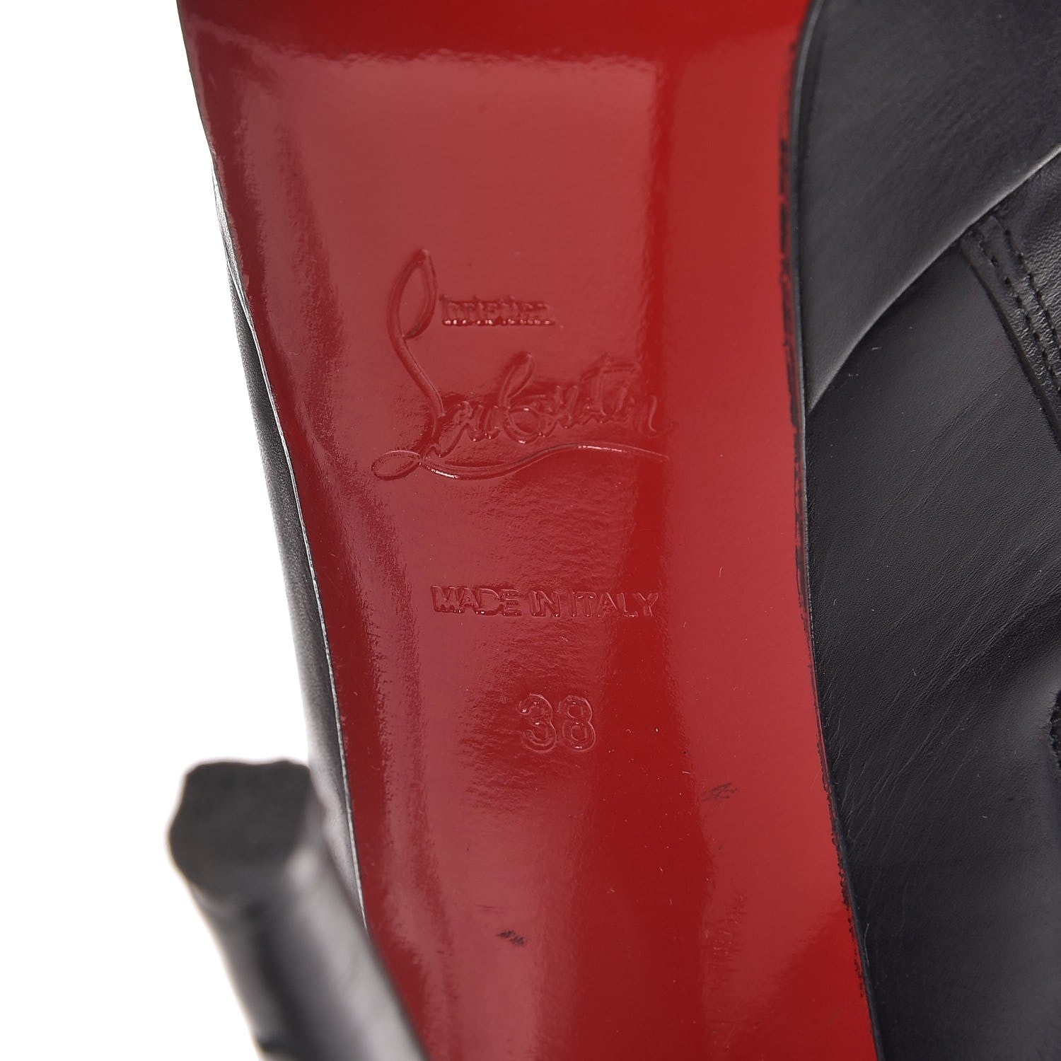 Christian Louboutin Calfskin Bianca Botta 140 Knee Boots 38 Black 8 of 11
