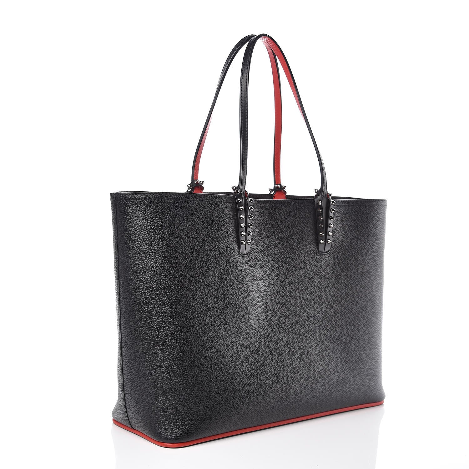 Christian Louboutin Calfskin Spikes East West Cabata Tote Black 4 of 10