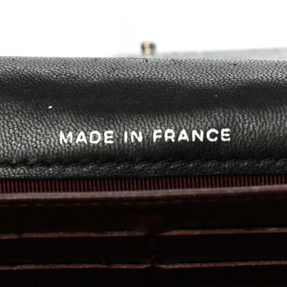 Chanel Lambskin Quilted Large Gusset Flap Wallet Black 8 of 9