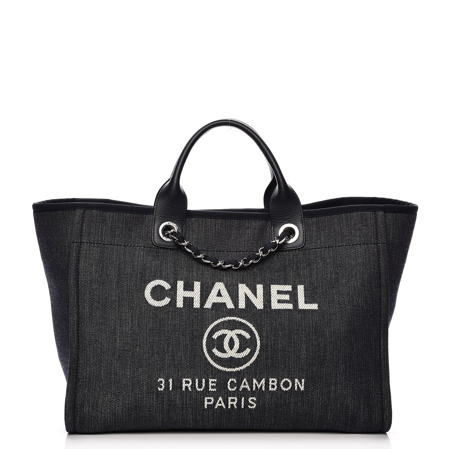 Canvas Large Deauville Tote Dark Blue