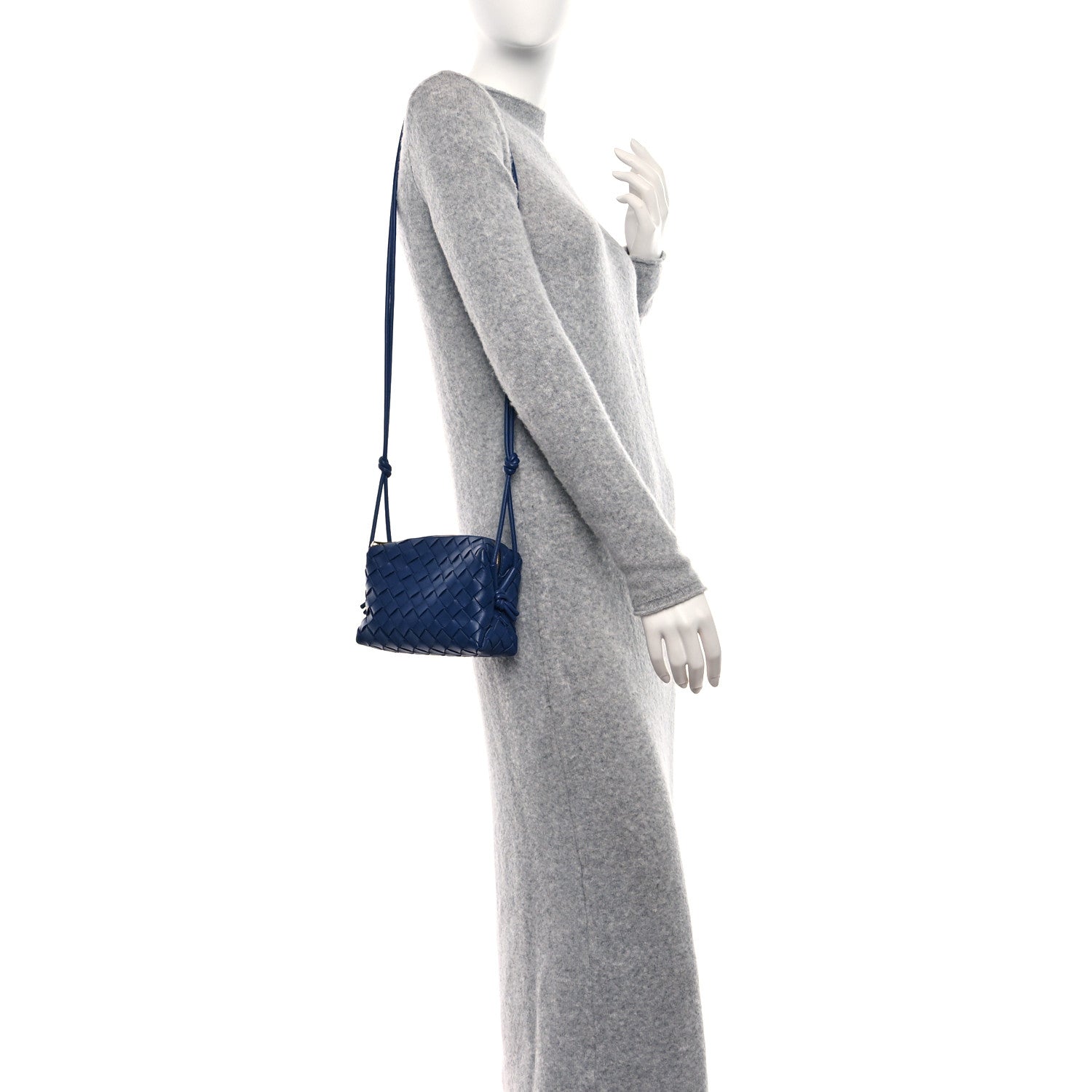 Bottega Veneta Nappa Intrecciato Mini Loop Camera Bag Baltic Blue 3 of 8