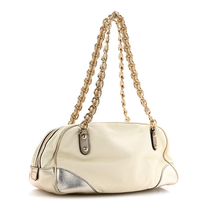 Gucci Goatskin Small Capri Bowler White Gold 3 of 11