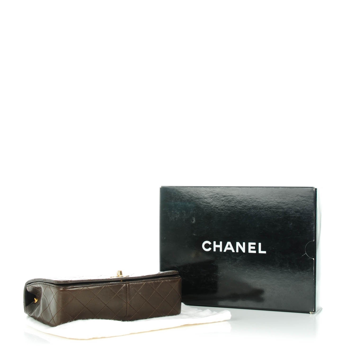 Chanel Lambskin Quilted Small Single Flap Brown 4 of 9