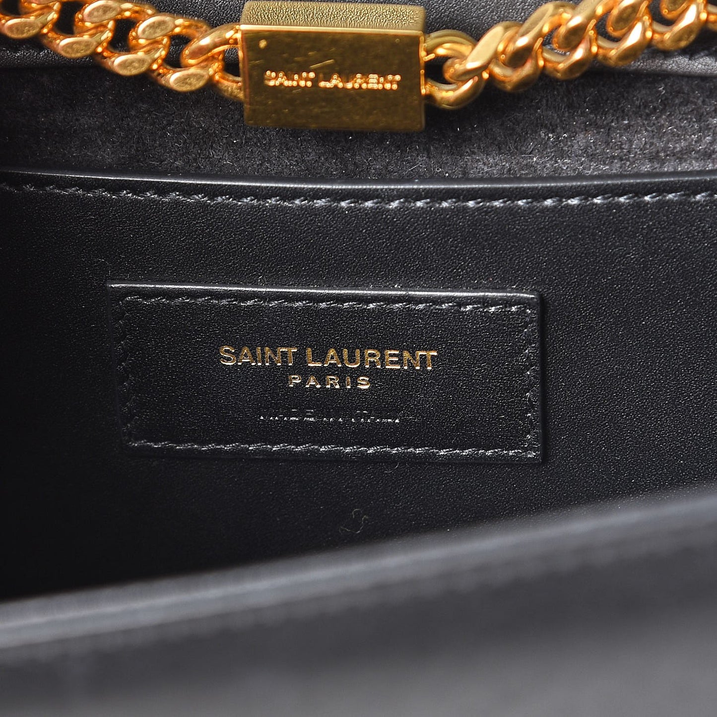 Smooth Calfskin Medium Classic Monogram Kate Tassel Satchel Black