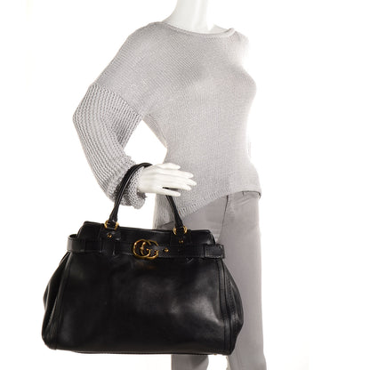 Gucci Leather Large GG Running Tote Black 2 of 7