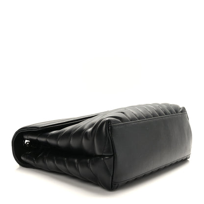 Saint Laurent Calfskin Y Quilted Monogram Monochrome Medium Loulou Chain Satchel Black 4 of 9