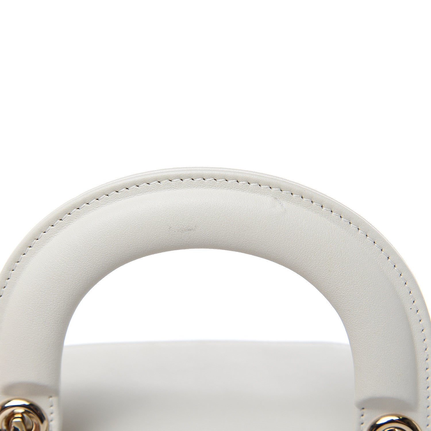 Christian Dior Smooth Calfskin Silkscreen Printed Floral Embroidered Mini Lady Dior Off White 13 of 13