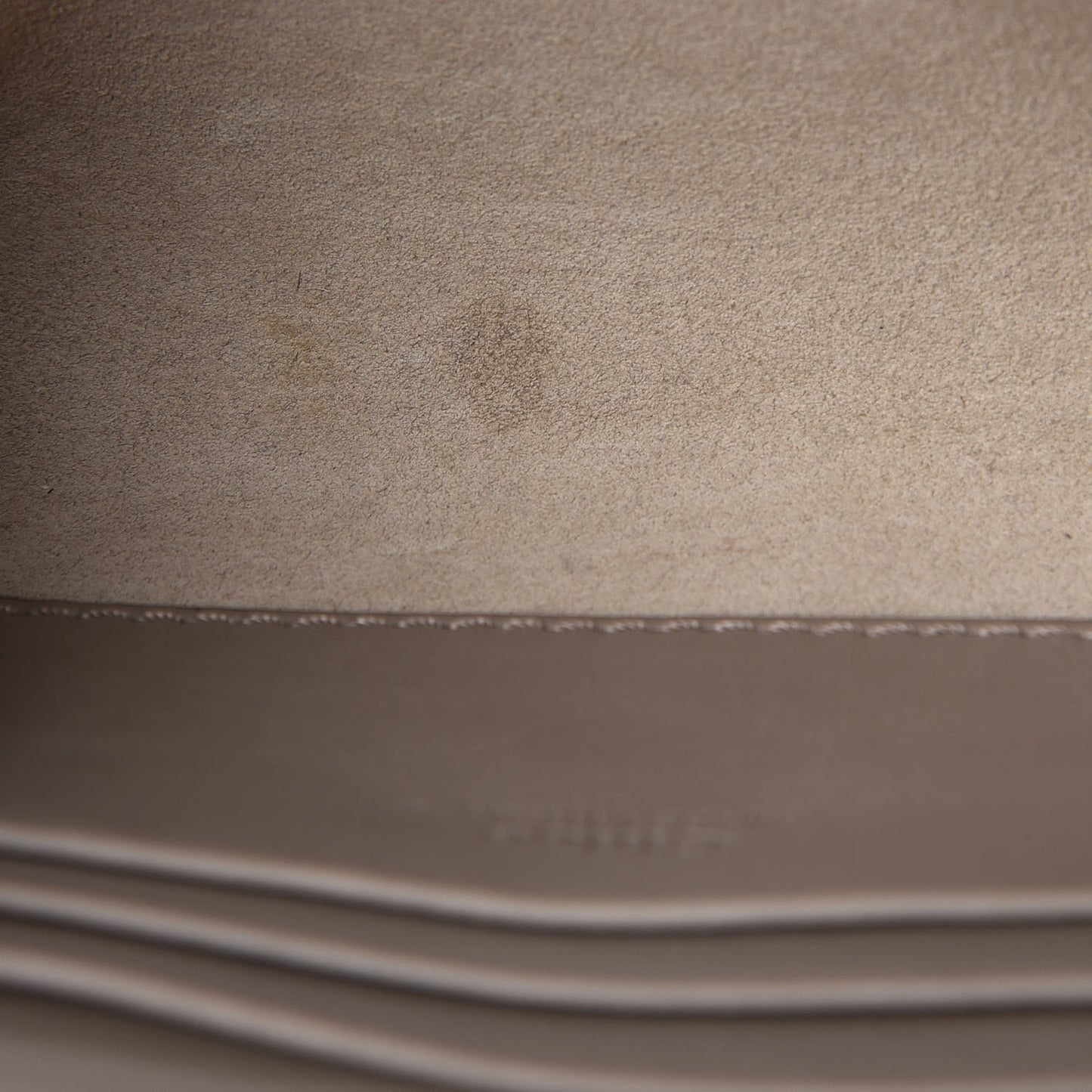 Suede Calfskin Mini Faye Shoulder Bag Motty Grey