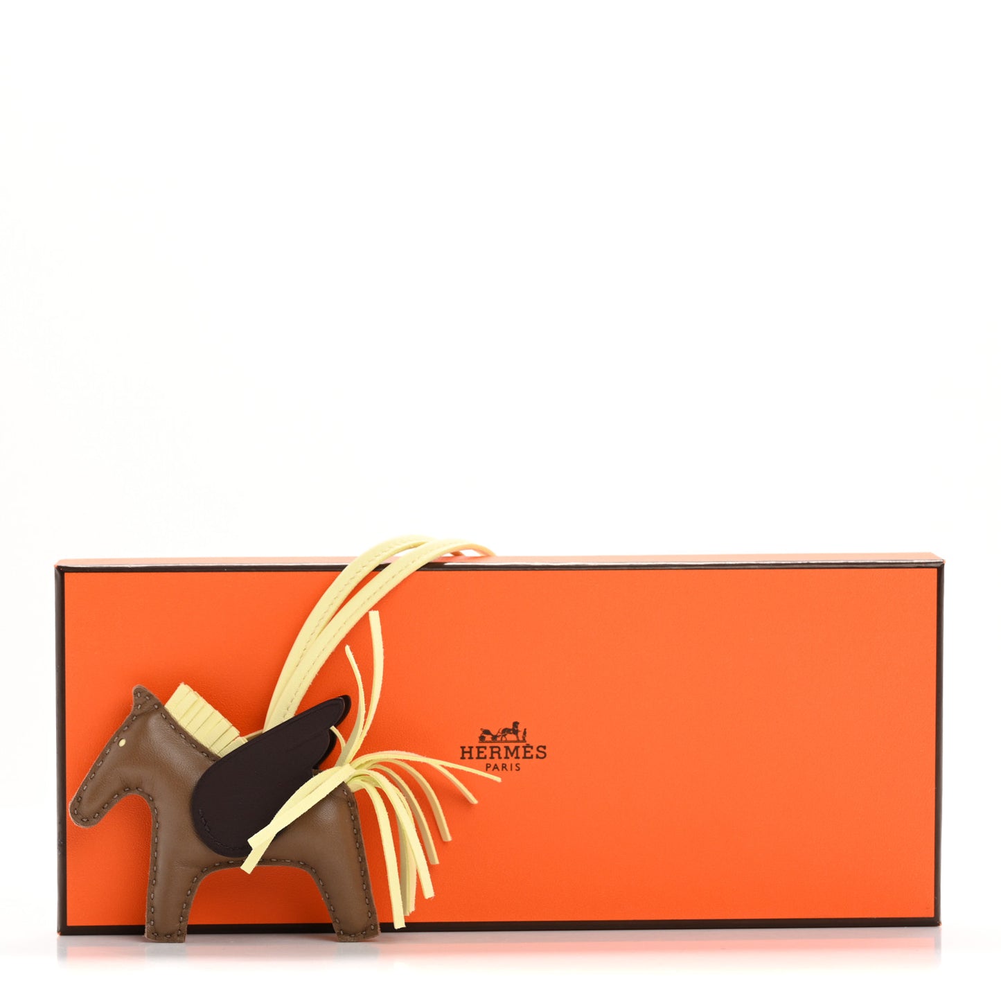 Milo Lambskin Grigri Rodeo Pegase Horse Bag Charm PM Etoupe Jaune Milton Rouge Sellier