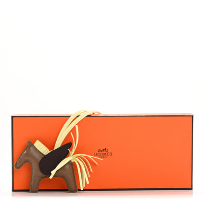Hermes Milo Lambskin Grigri Rodeo Pegase Horse Bag Charm PM Etoupe Jaune Milton Rouge Sellier 6 of 6