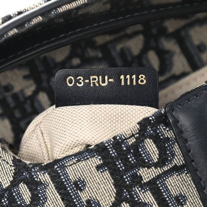 Christian Dior Oblique Mini Saddle Bag Blue 7 of 9