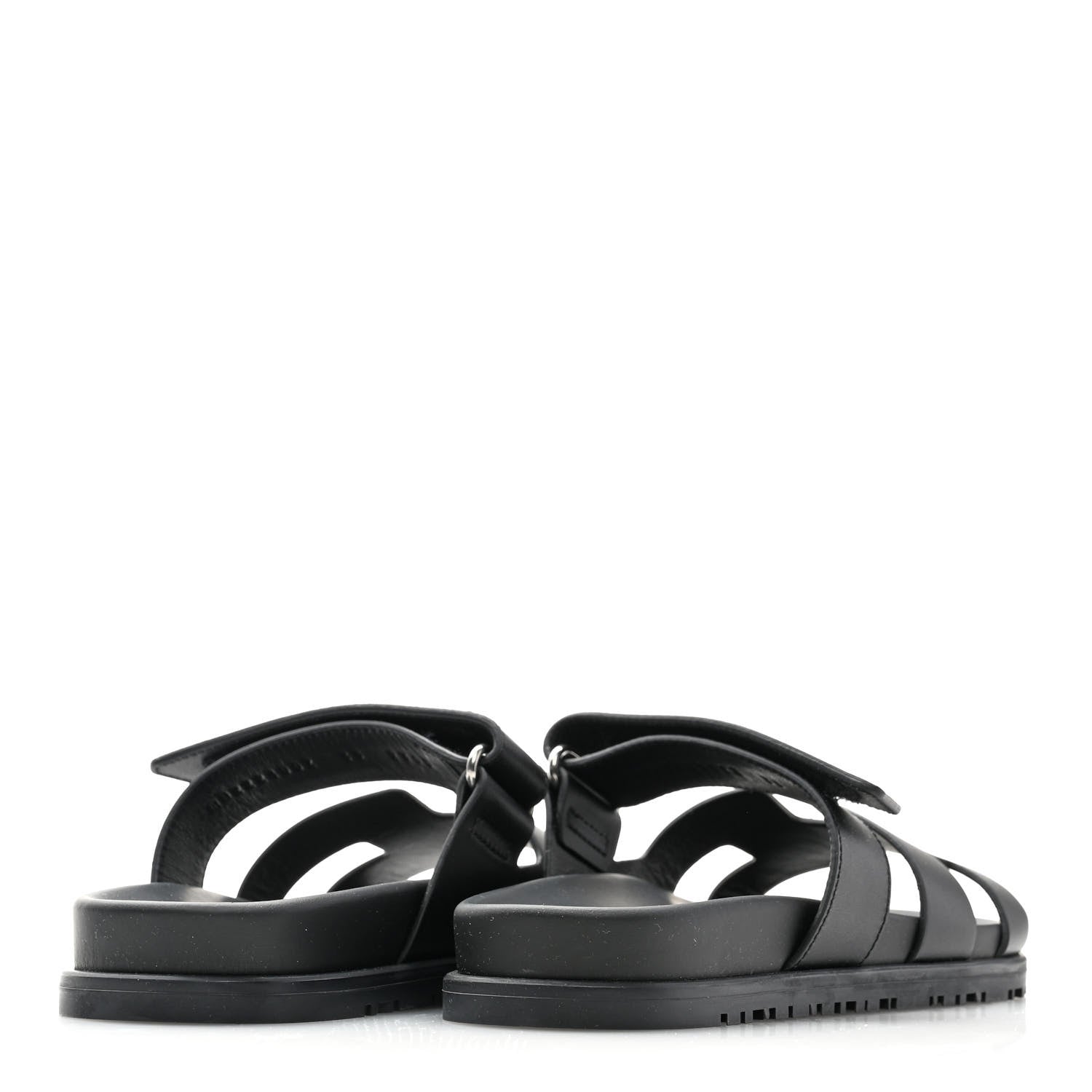 Hermes Calfskin Womens Chypre Sandals 35 Black 4 of 9