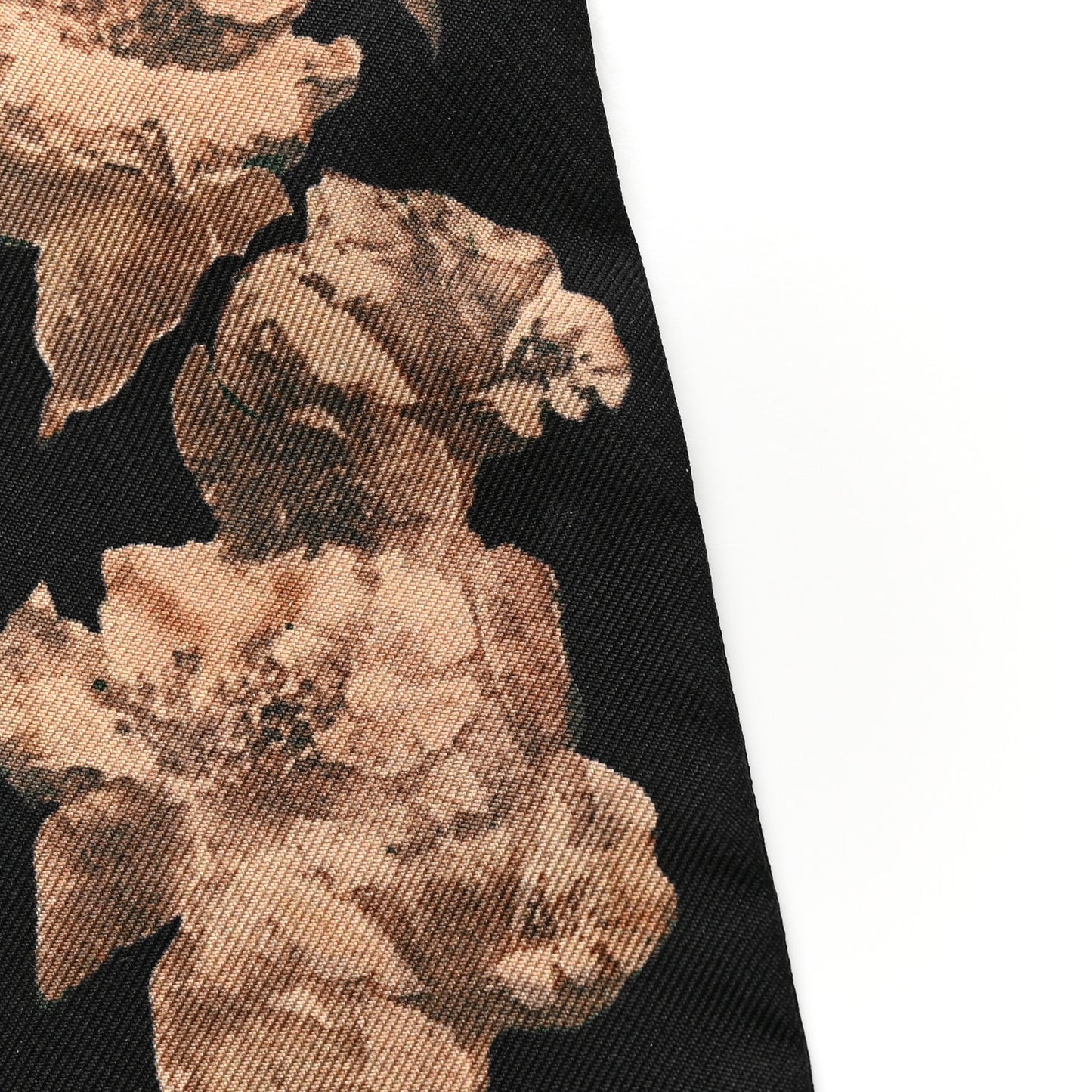 Silk Mitzah Scarf Black Beige