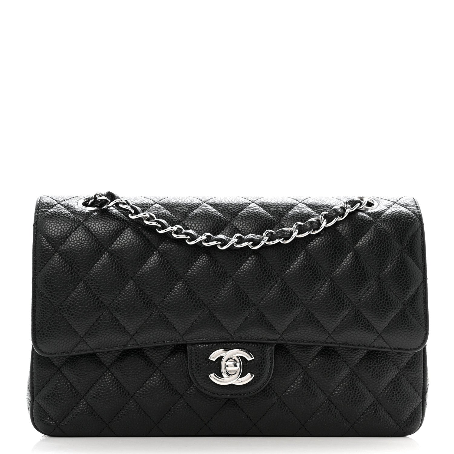 Chanel Caviar Quilted Medium Double Flap Black 1 of 16
