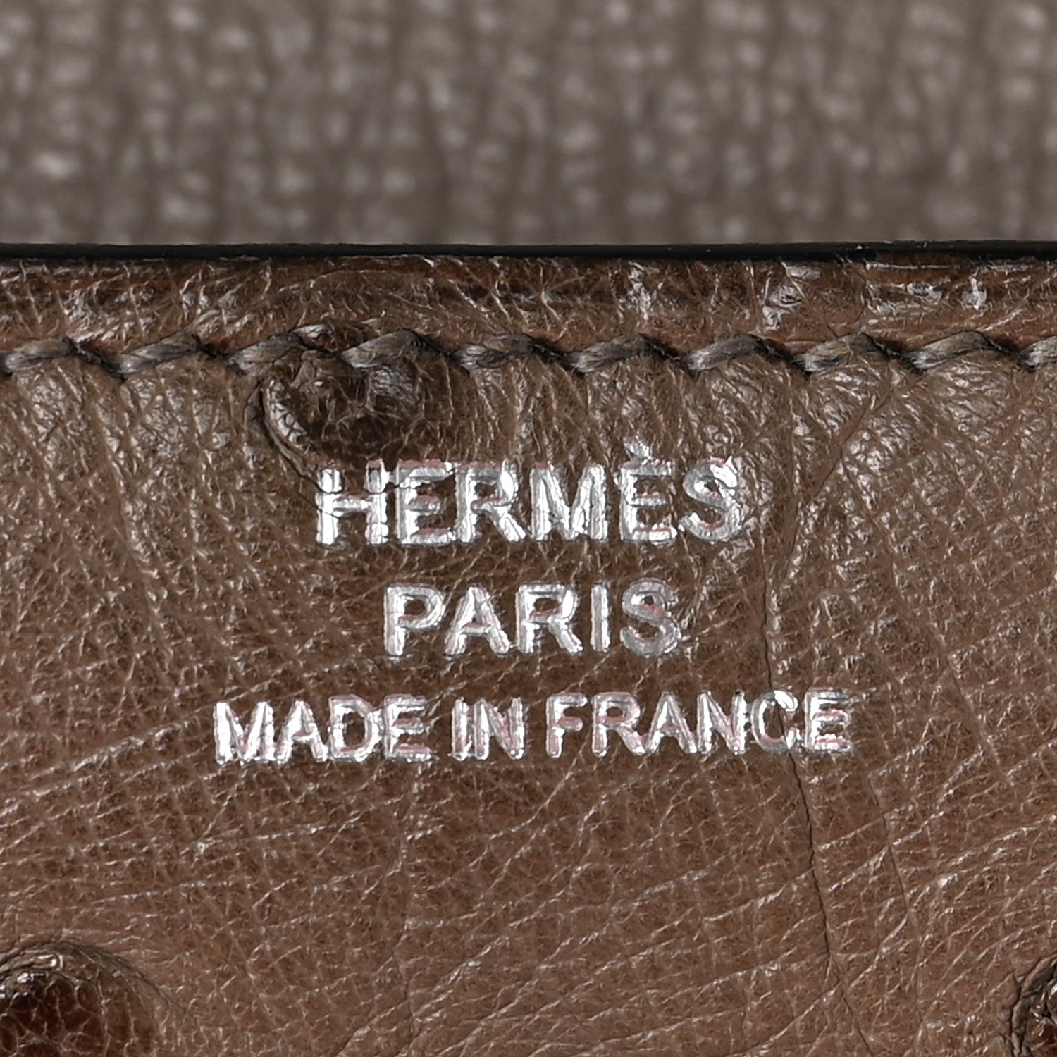 Hermes Ostrich Kelly Longue Wallet Gris Tourterelle 5 of 6