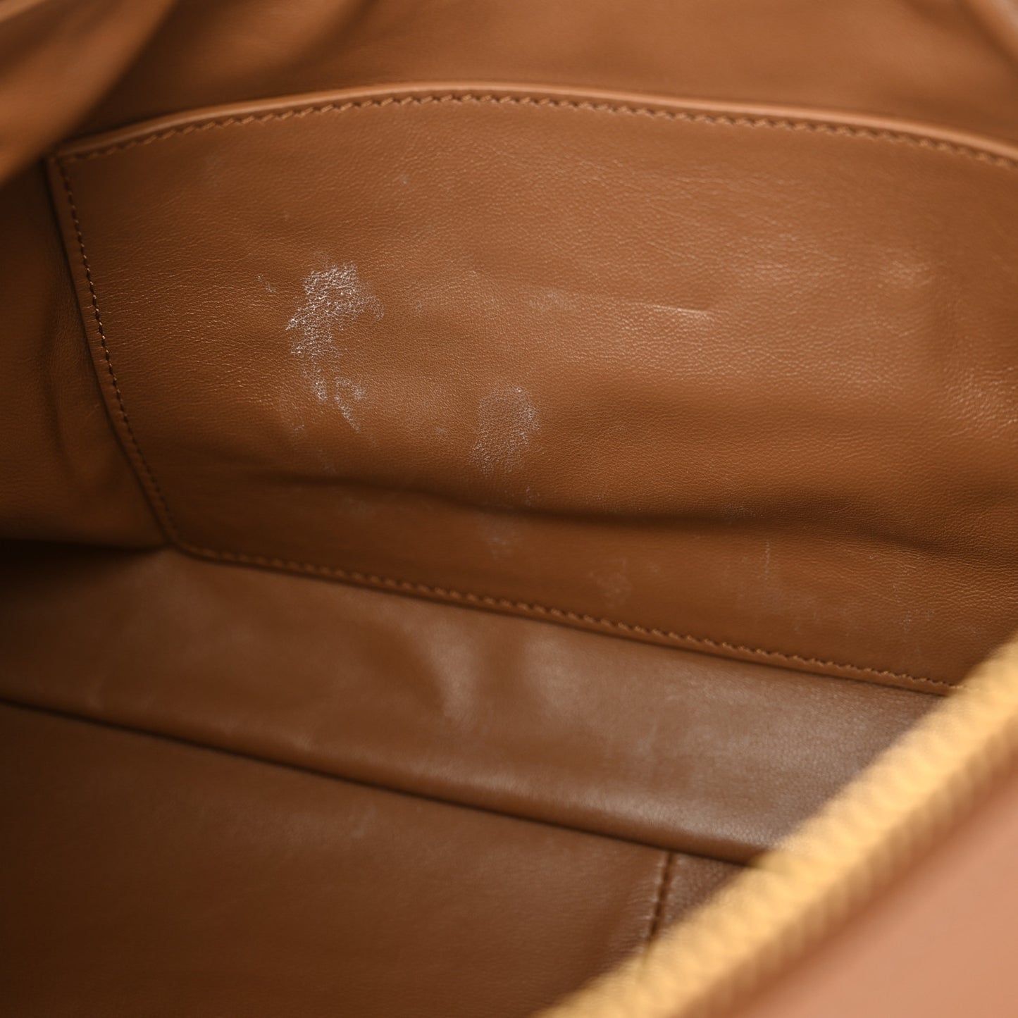 Soft Calfskin Large Aimée Shoulder Bag Caramel