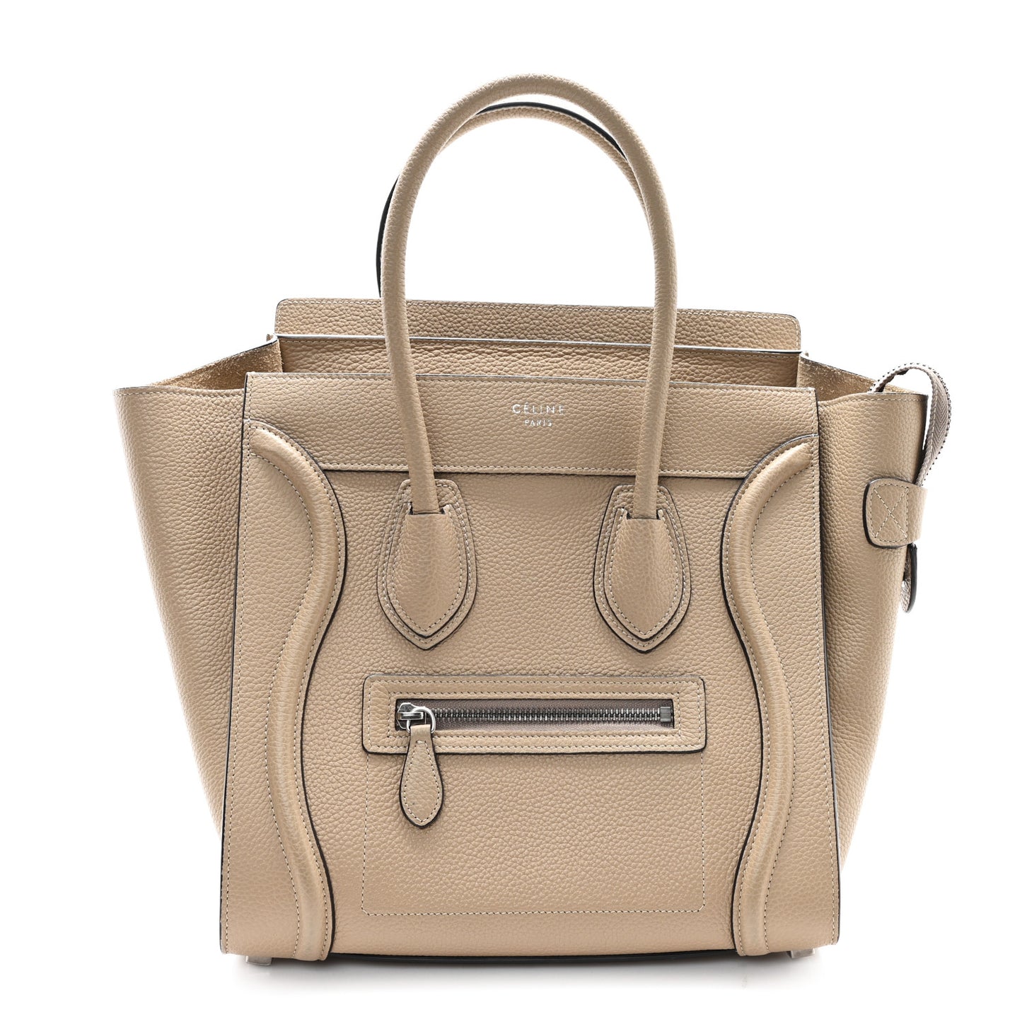 Drummed Calfskin Micro Luggage Dune