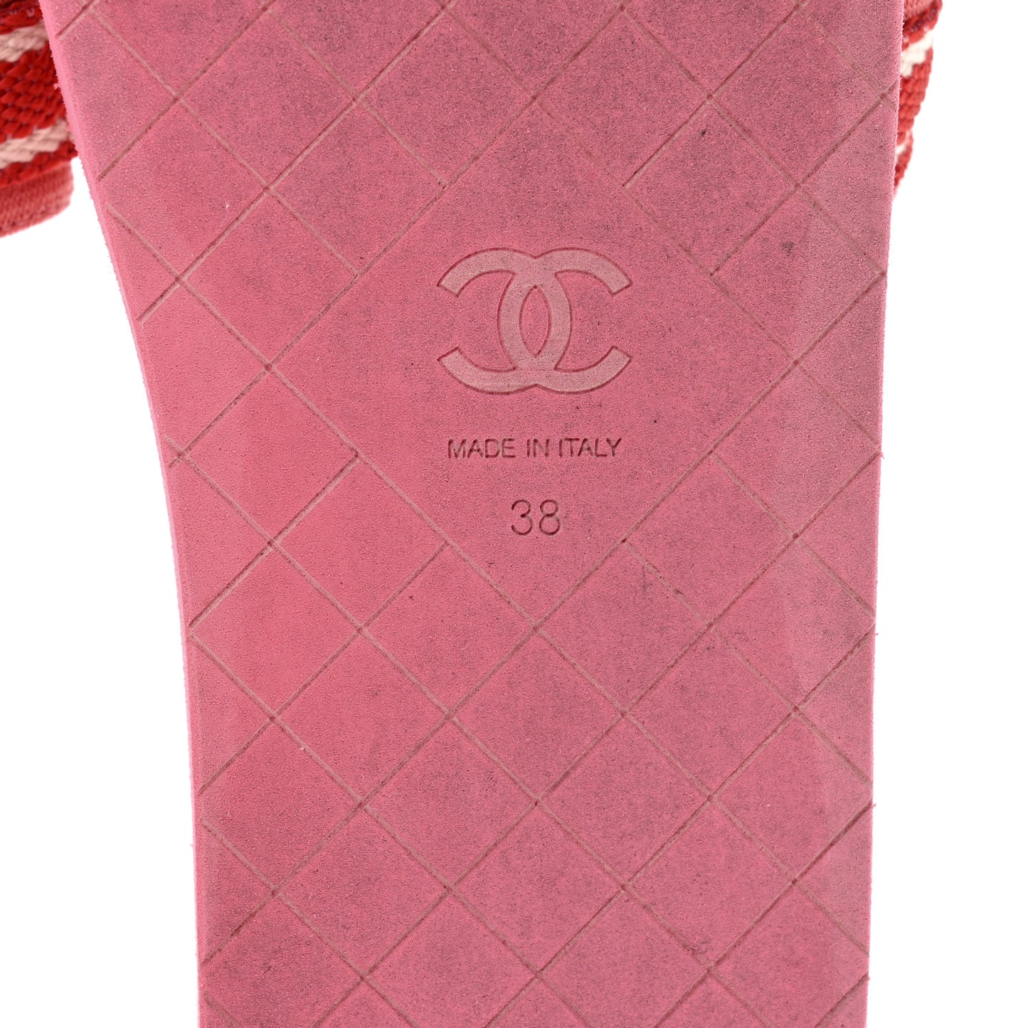 Fabric Rubber Coco Slides 38 Red