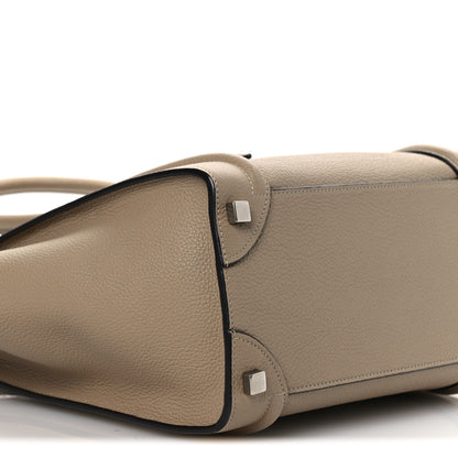 Celine Drummed Calfskin Micro Luggage Dune 8 of 11