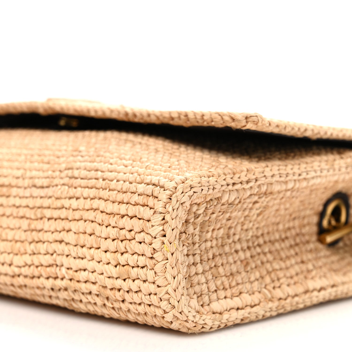 Saint Laurent Raffia Medium Monogram Kate Satchel Natural 10 of 10
