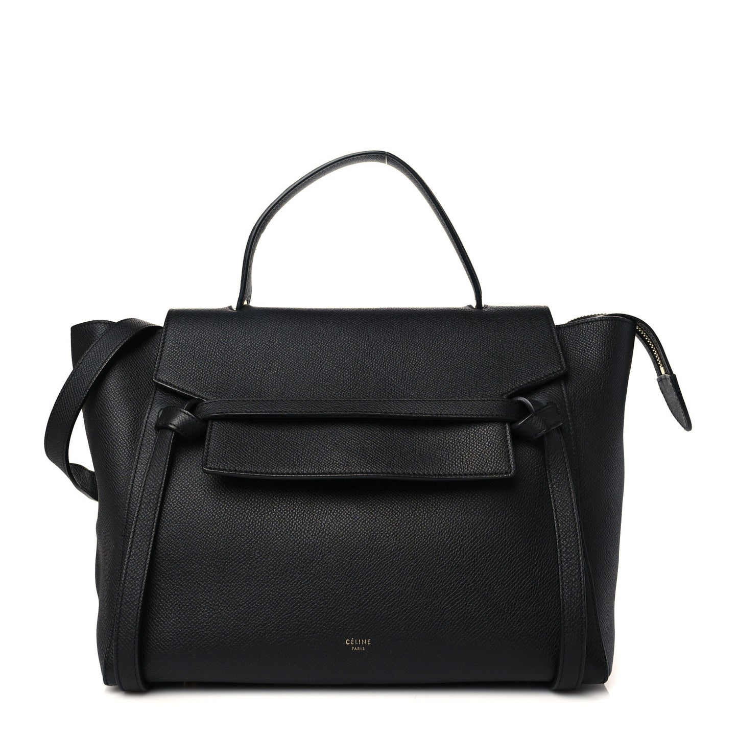 Grained Calfskin Mini Belt Bag Black