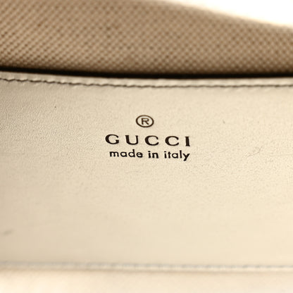 Gucci Metallic Sakai Be Green Calfskin Diagonal Stitched Blondie Top Handle Bag Silver 6 of 10