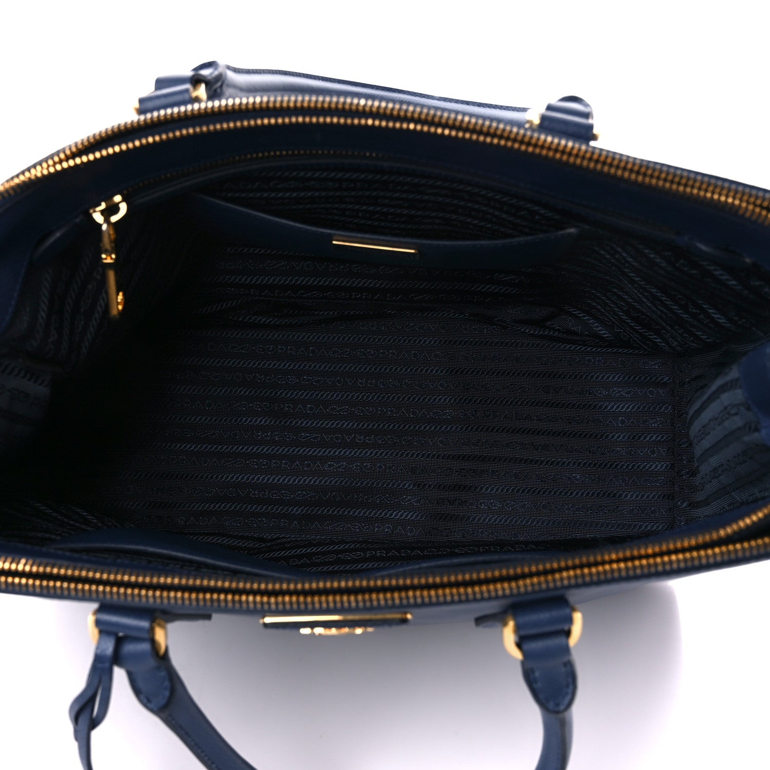 Prada Saffiano Lux Extra Large Galleria Double Zip Tote Bluette 5 of 13