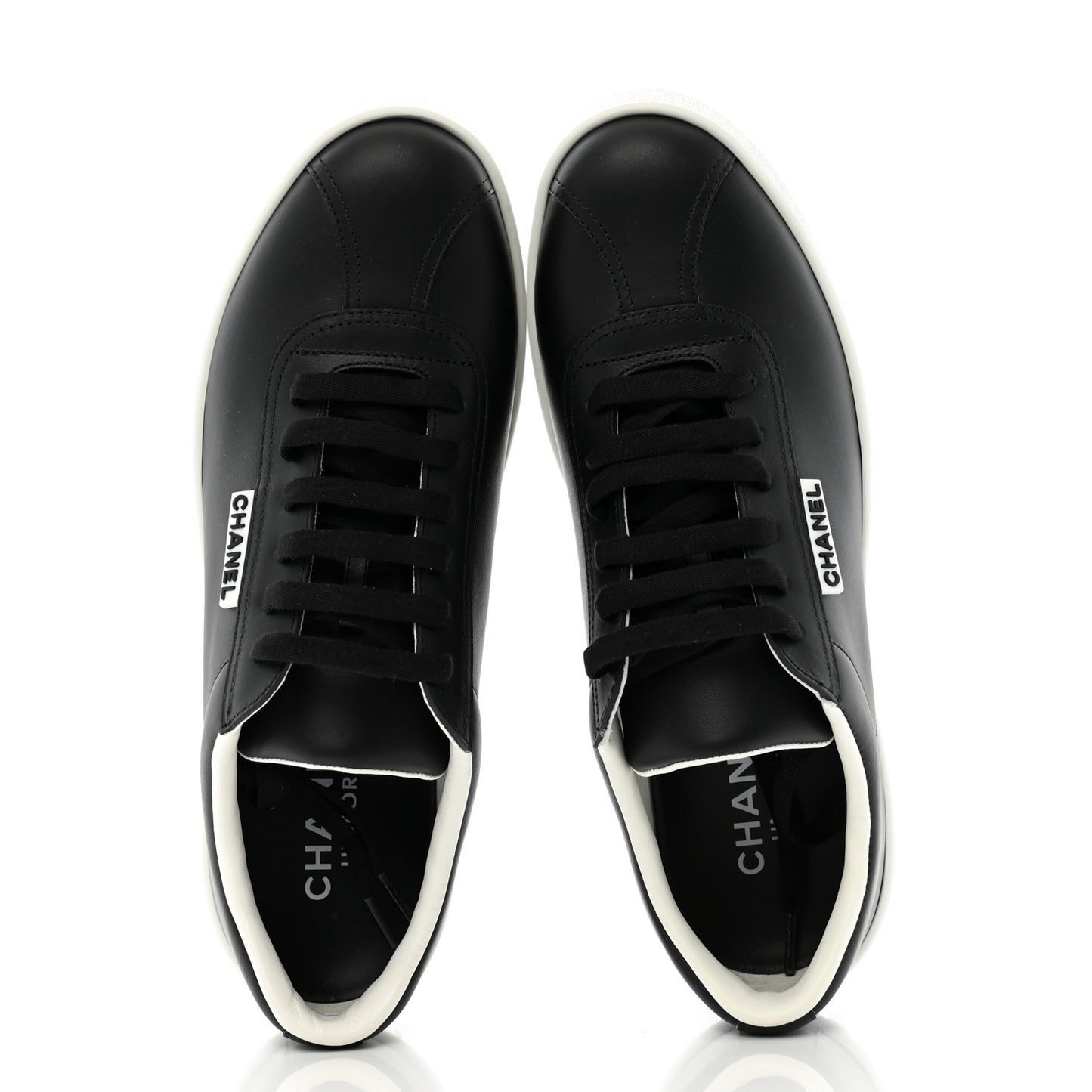 Calfskin CC Womens Sneakers 40 Black