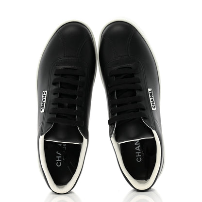 Chanel Calfskin CC Womens Sneakers 40 Black 3 of 10