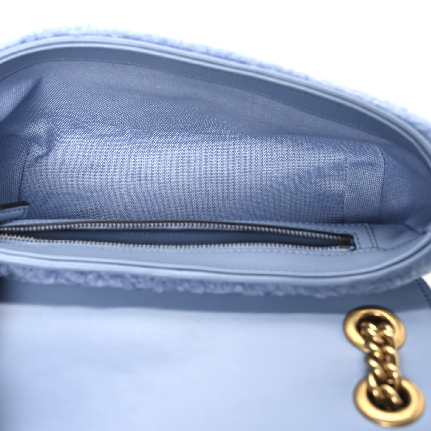Merino Wool Matelasse Small GG Marmont Shoulder Bag Cadet Blue
