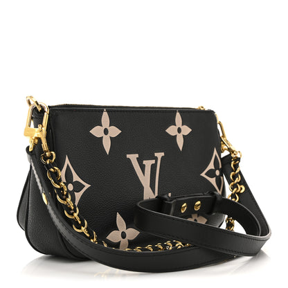 Louis Vuitton Empreinte Monogram Giant Multi Pochette Accessories Black Beige 3 of 15