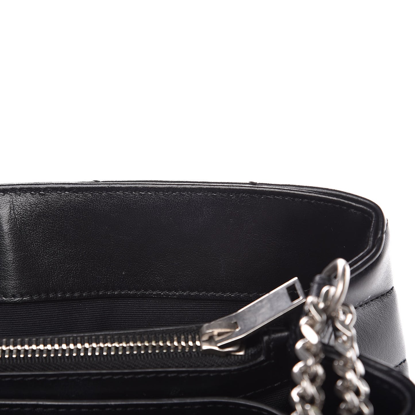 Calfskin Y Quilted Monogram Small Loulou Chain Satchel Black