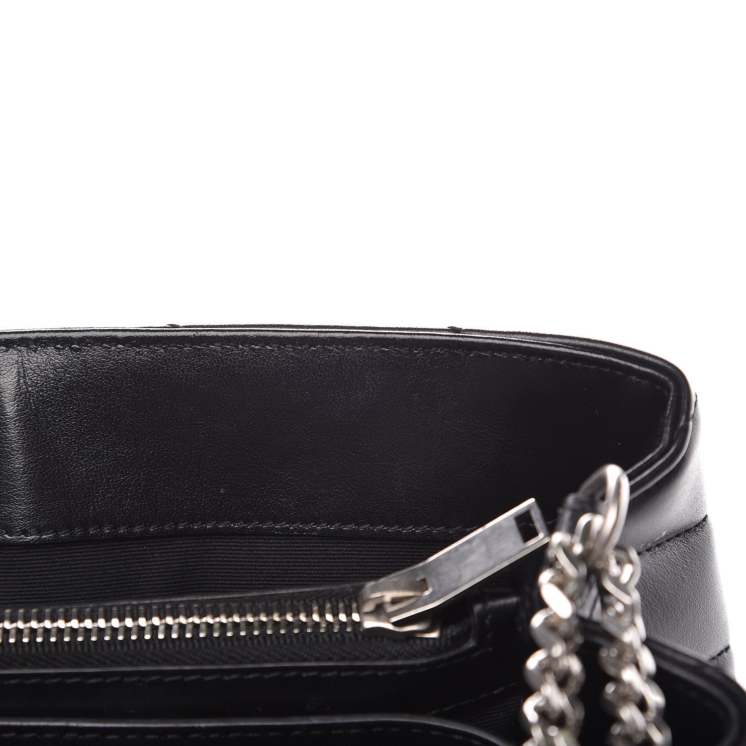 Saint Laurent Calfskin Y Quilted Monogram Small Loulou Chain Satchel Black 9 of 12
