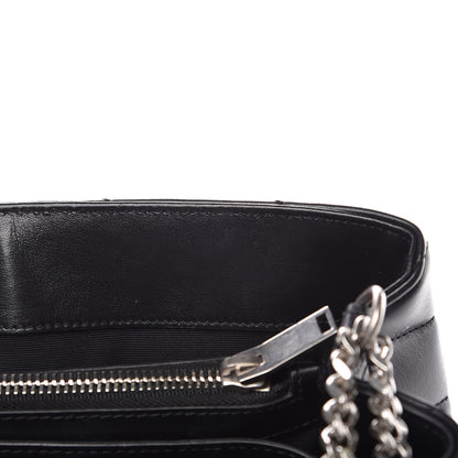 Saint Laurent Calfskin Y Quilted Monogram Small Loulou Chain Satchel Black 9 of 12