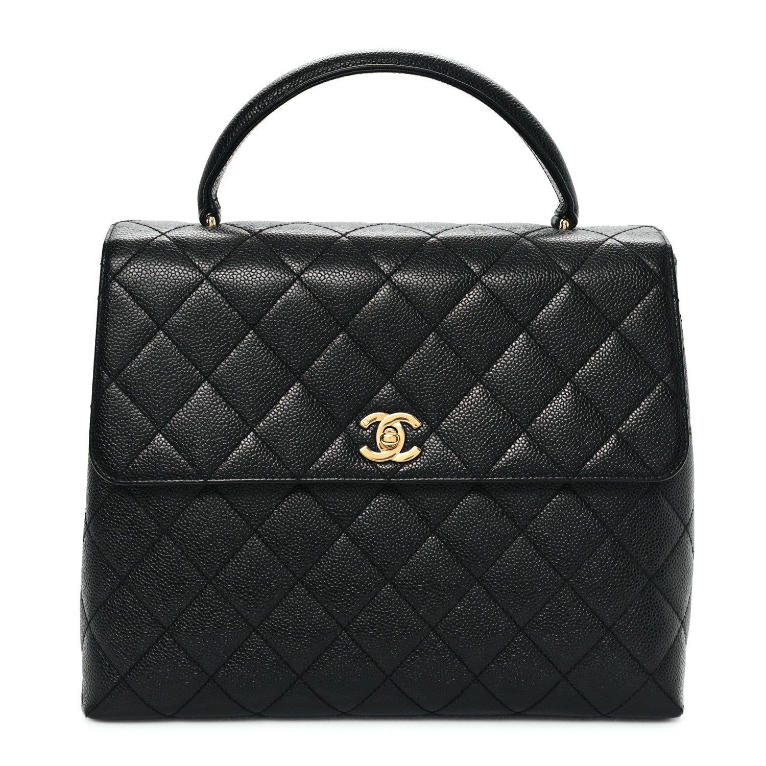 Chanel Caviar Quilted Jumbo Kelly Flap Black 1 of 11
