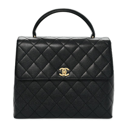 Chanel Caviar Quilted Jumbo Kelly Flap Black 1 of 11
