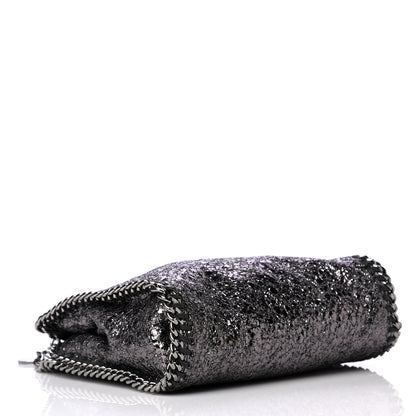 Stella McCartney Metallic Crackle Tiny Falabella Tote Ruthenium 3 of 4