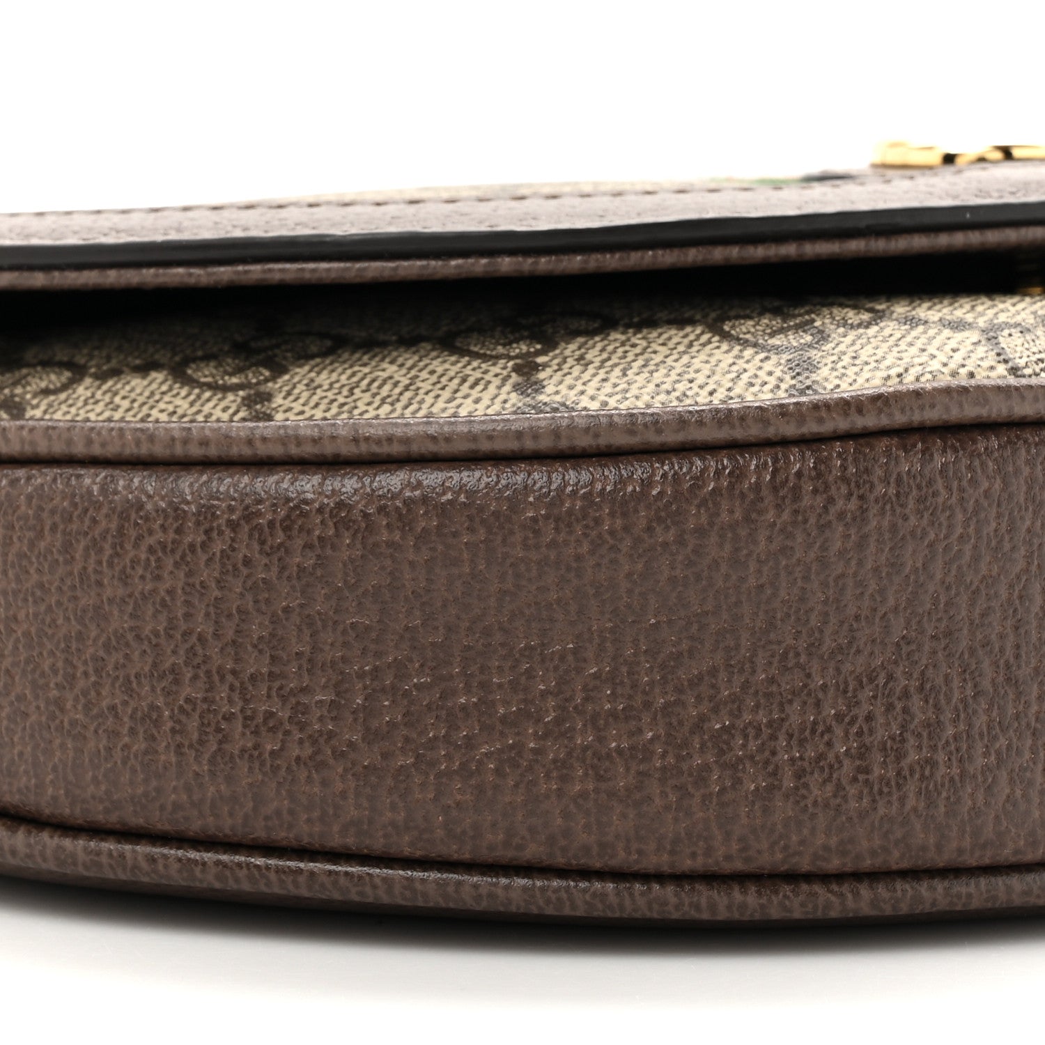 Gucci GG Supreme Monogram Textured Dollar Calfskin Web Mini Ophidia Flap Shoulder Bag Beige Ebony New Acero 9 of 11