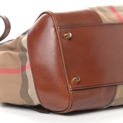 Burberry House Check Small Canterbury Tote Dark Tan 8 of 9