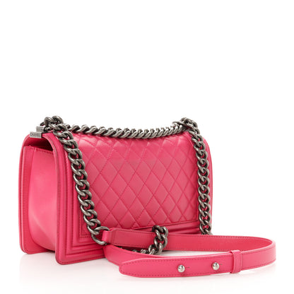 Chanel Calfskin Quilted Medium Boy Flap Pink 3 of 14